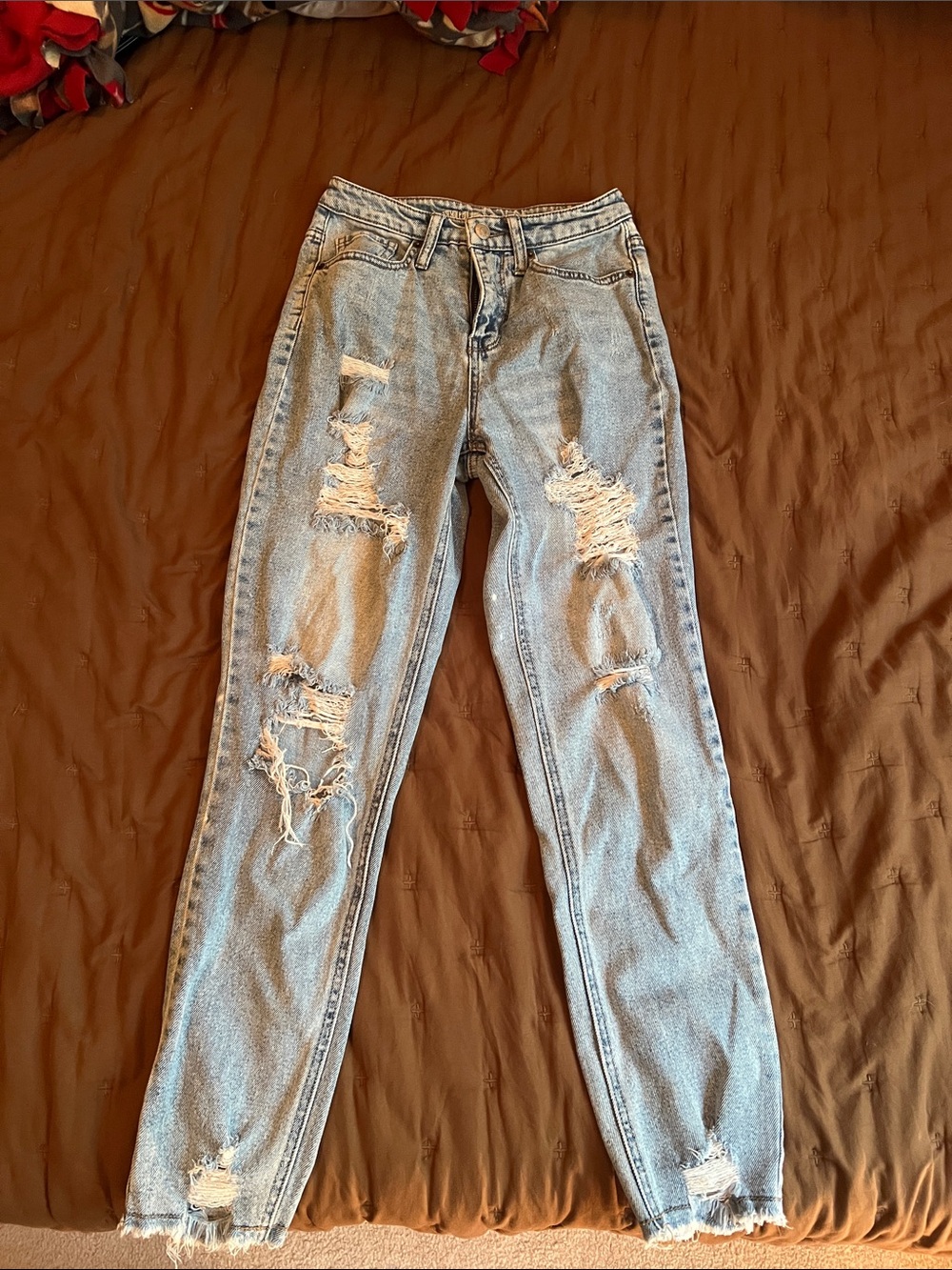 wild fable Light Blue Distressed Skinny Jeans